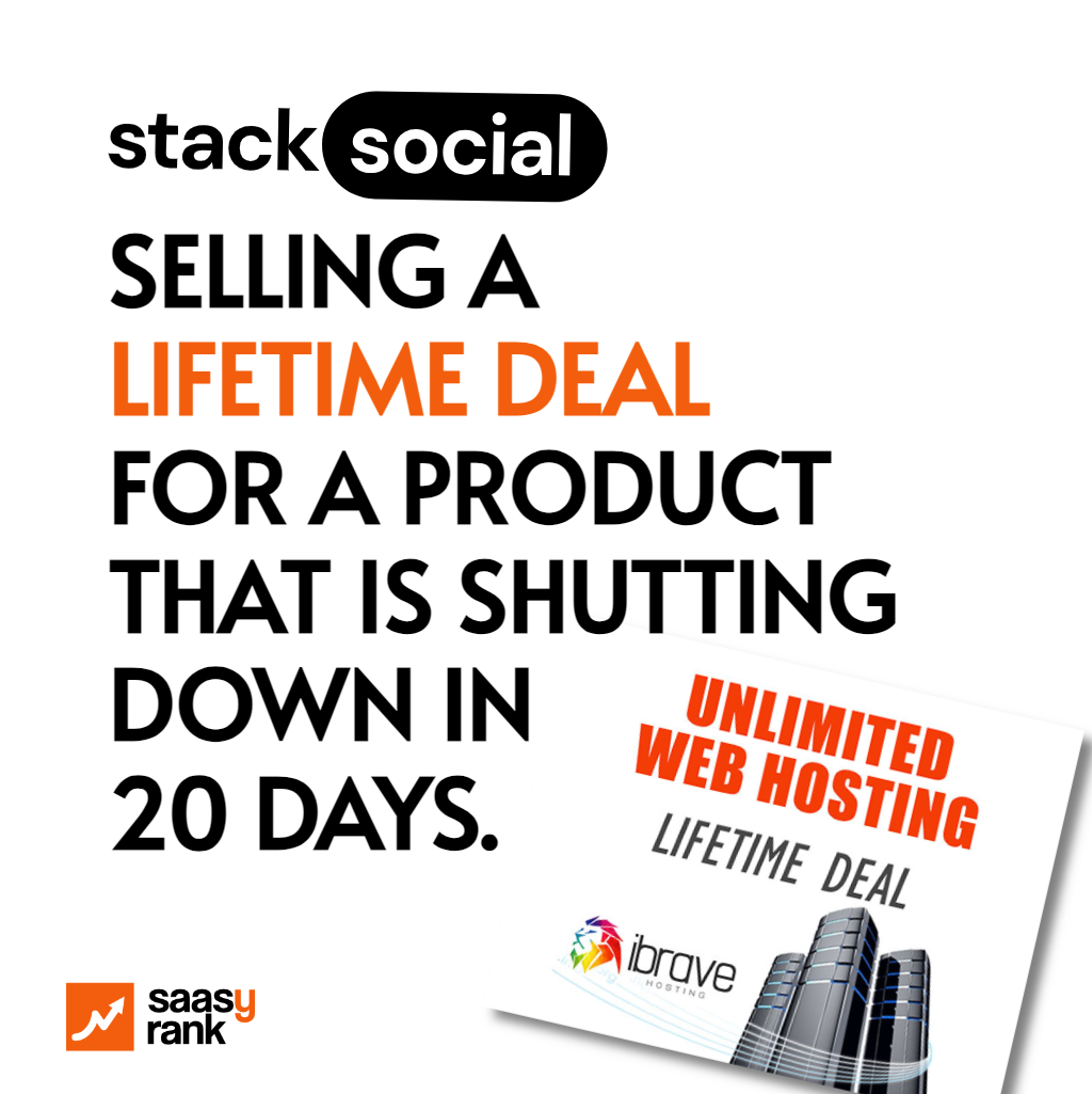 StackSocial is Still Selling a Lifetime Hosting Service that is Scheduled to Shut Down in Less than 20 Days